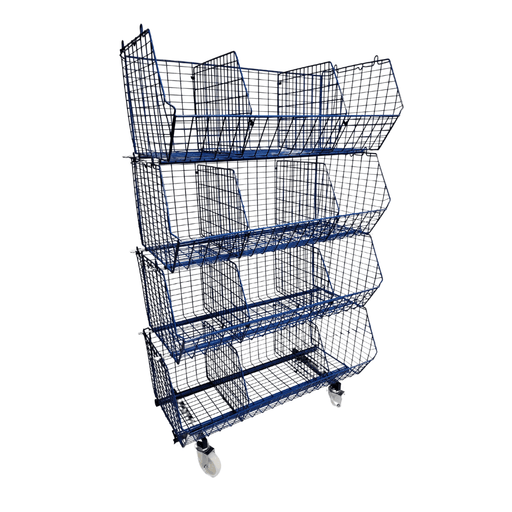 C12 (medium) Mobile Unit Complete 4 Baskets, BLUE C12 Mobile Unit 4 Baskets, Filstorage