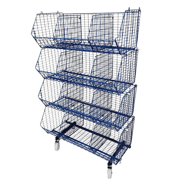 C12 (medium) Mobile Unit Complete 4 Baskets, BLUE C12 Mobile Unit 4 Baskets, Filstorage