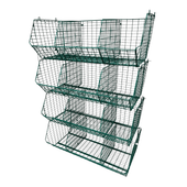 C12 (medium) Unit Complete 4 Baskets & Dividers, C12 SET GREEN STATIC, Filstorage