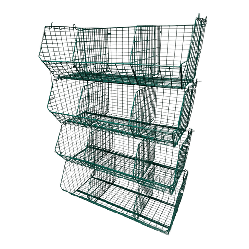 C12 (medium) Unit Complete 4 Baskets & Dividers, C12 SET GREEN STATIC, Filstorage
