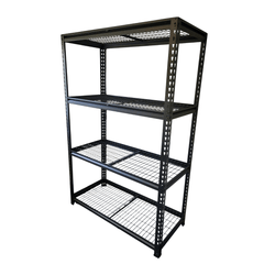 Black Mesh Steel Shelving Unit 1830H x 1200W x 540D mm