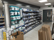 Wire Basket for Shop Shelving, White Basket 1000mm wide, Filstorage