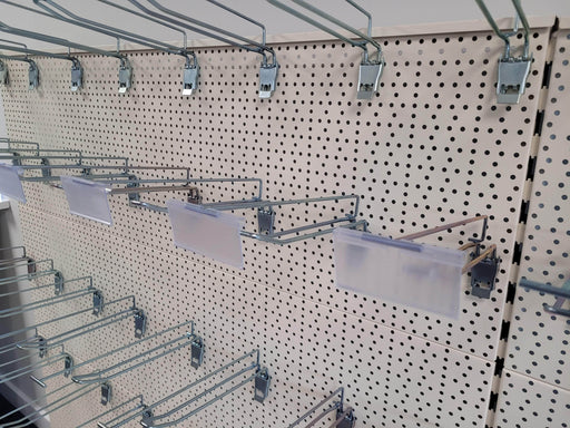 Retail Shop Shelving Run of 3 x Gondola Bays 1400mm H with Perforated Panels, Single-Sided, Filstorage