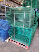 CLEARANCE: Used Wire Storage C2DS Filplastic Baskets with dividers (Bundle of 12 & 24 dividers) ), Green C2DS USED CLEARANCE, Filstorage