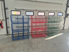 Used Wire Storage Filplastic Baskets