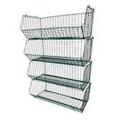 C12 (medium) Wire Storage Basket (single), C12 Wire Red / 1, Filstorage