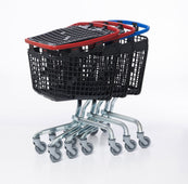 Araven Loop Plastic Shopping Picking Trolley 100L (5 Colours), Red / 1, Filstorage