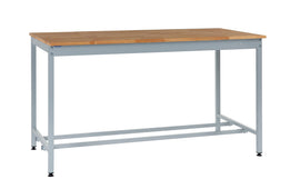 Square Tube Workbench 840mm H, 1500mm / Solid Beech, Filstorage