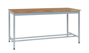 Square Tube Workbench 840mm H, 1800mm / Solid Beech, Filstorage