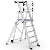 Large Platform Folding Steps with Safety Gates (3-12 Treads), 3 Treads, Filstorage