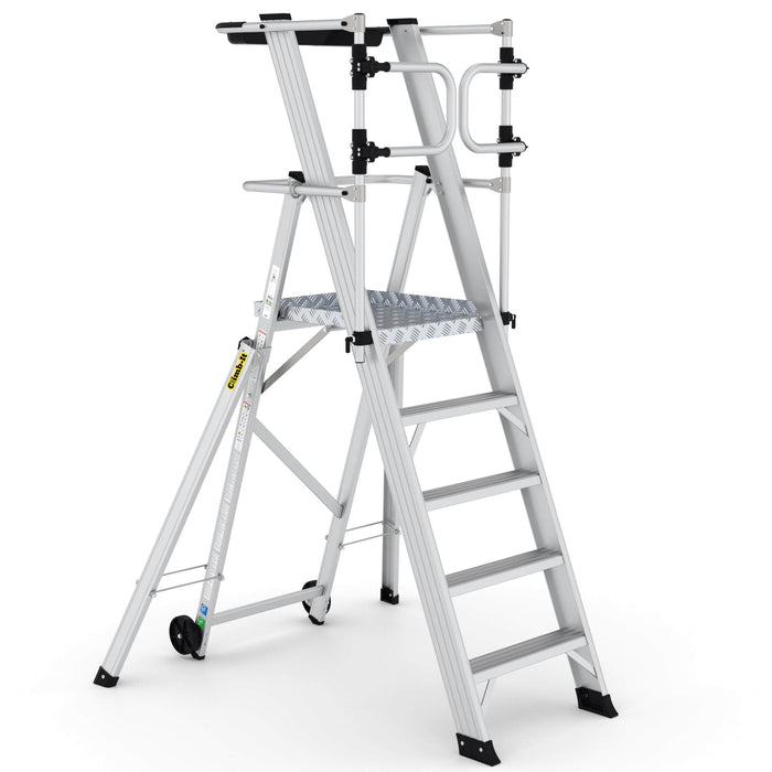 Large Platform Folding Steps with Safety Gates (3-12 Treads), 3 Treads, Filstorage