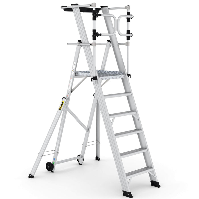 Large Platform Folding Steps with Safety Gates (3-12 Treads), 3 Treads, Filstorage