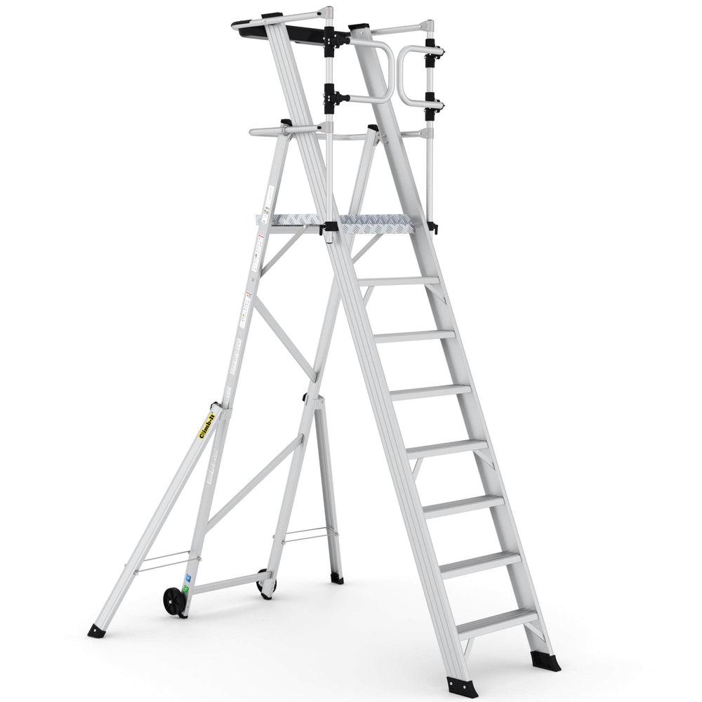 Large Platform Folding Steps with Safety Gates (3-12 Treads), 3 Treads, Filstorage