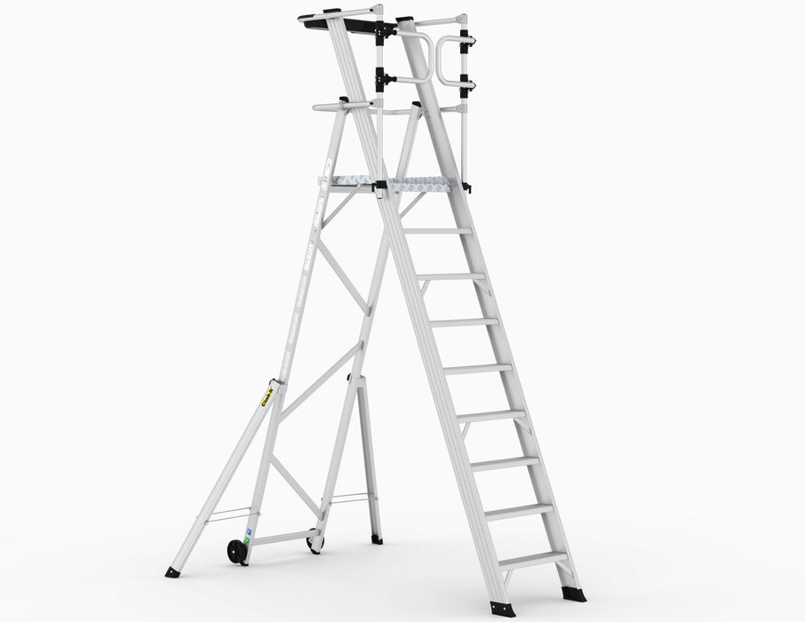 Large Platform Folding Steps with Safety Gates (3-12 Treads), 3 Treads, Filstorage