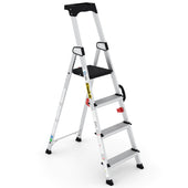 Professional Aluminium Stepladders with Carry Handle (3-7 tread), 4 Treads, Filstorage