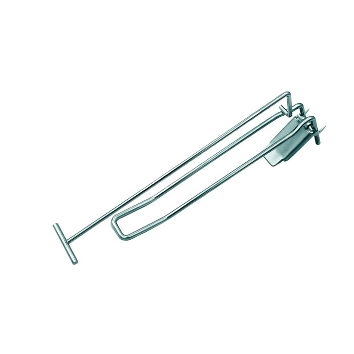 Looped Euro Pegboard Hook with Overarm 10 inch (100 pack)