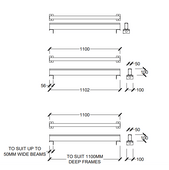 Pallet Racking Fork Spacers (1100mm D), 1, Filstorage