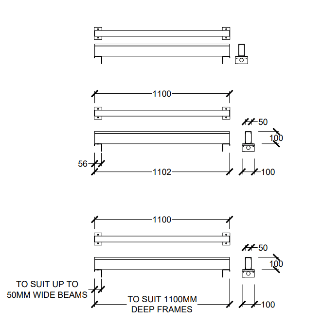 Pallet Racking Fork Spacers (1100mm D), 1, Filstorage
