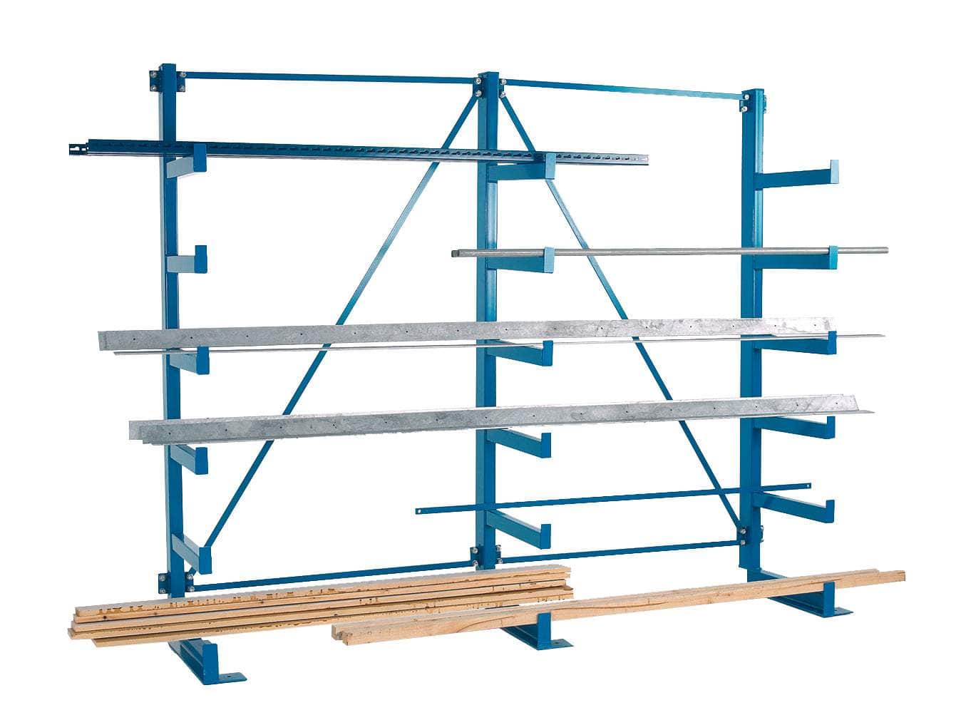 Cantilever Parallel Racking Starter Bay (2 Bays) 2100mm H, Single-Sided, Filstorage