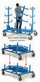 Heavy Duty Mobile Bar Storage Rack 1560mm H x 1600mm W x 1100mm D, 1000kg (2 Support Posts), Filstorage