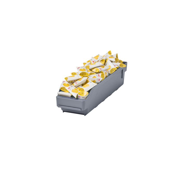 Stemo Open Front Plastic Parts Shelf Bins 400mm Long Range GREY