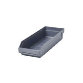 Stemo Open Front Plastic Parts Shelf Bins 500mm Long Range GREY