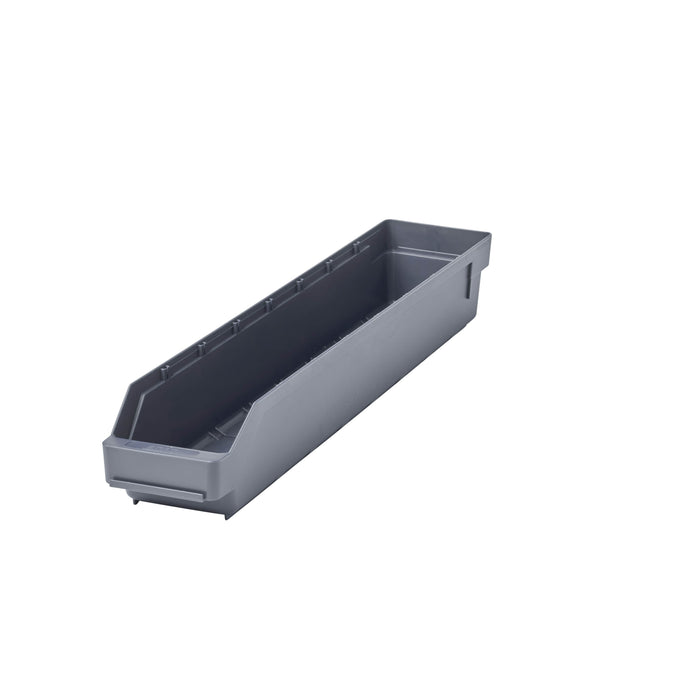 Stemo Open Front Plastic Parts Shelf Bins 600mm Long Range GREY