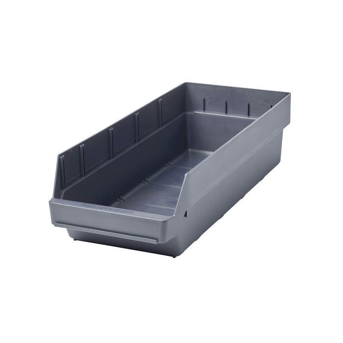 Stemo Open Front Plastic Parts Shelf Bins 600mm Long Range GREY