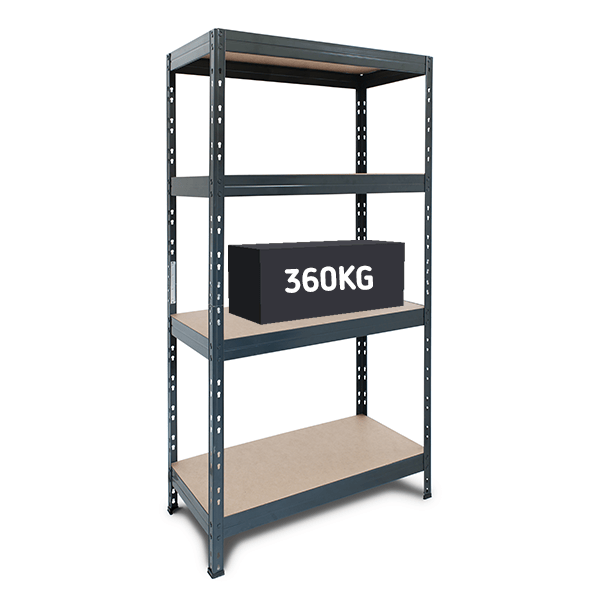 Heavy Duty 360 Garage Shelving Unit – 360kg Per Shelf (Boltless Assembly)