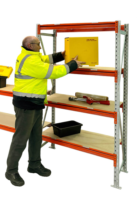longspan workstation shelving close up