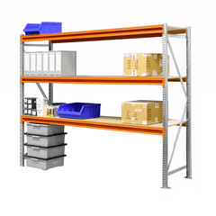 Heavy Duty Warehouse Longspan Racking Shelving System Starter Bay (500kg per level)