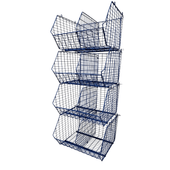 MT8 (small) Unit Complete 4 Baskets & Dividers, BLUE MT8 Unit 4 Baskets, Filstorage