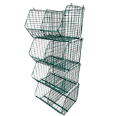 MT8 (small) Unit Complete 4 Baskets & Dividers, GREEN MT8 Unit 4 Baskets, Filstorage