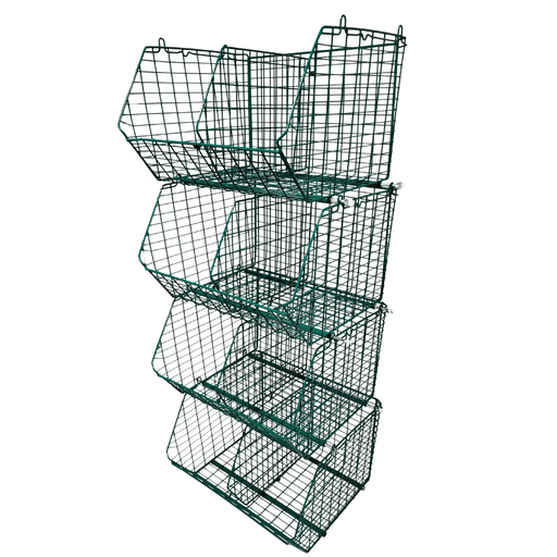 MT8 (small) Unit Complete 4 Baskets & Dividers, GREEN MT8 Unit 4 Baskets, Filstorage