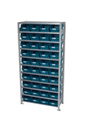 Stemo Picking Shelving Unit with Plastic Shelf Bins 1790mm H x 1000mm W x 400mm D, 44 x 4024 Shelf Bins, Filstorage