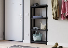 Solid Recycled Plastic Shelving 25kg Per Level 4 Shelves 1350mm H x 750mm W x 300mm D