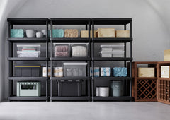 Solid Recycled Plastic Shelving 25kg UDL 5 Levels 1650mm H x 600mm W x 300mm D, 3060S/5, Filstorage