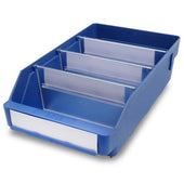 Stemo Open Front Plastic Parts Shelf Bins 300mm Long Range, 90mm / 1 Bin, Filstorage