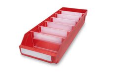 CLEARANCE: Shelf Bin 5018 Red (Pack of 10) 95mm H x 180mm W x 500mm D