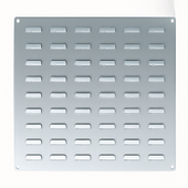 Parts Bins Louvre Backplate 500x500mm, Backplate 500 x 500 LP1, Filstorage