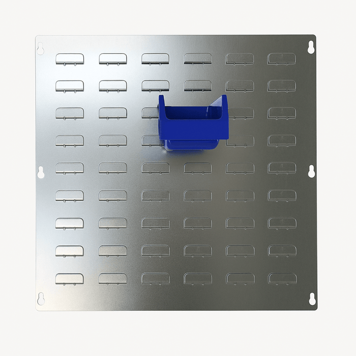 square louvre back panel with parts storage bin