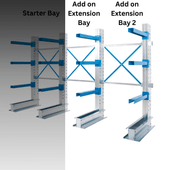 Cantilever Rack Add on Extension Bay, 1976mm / 1000mm / 780mm, Filstorage