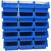 Container Stacking Storage Pick Wall - 15 Supra Bins, 15 x FBSUPRA 8, Filstorage
