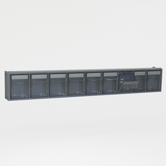 Van Storage Tilt Bin 9 Grey & Locking Bar