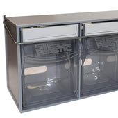 Tilt Bin Close Up with Locking Bar | Van Storage | Filstorage