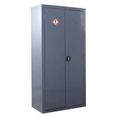 Hazardous Substance CoSHH Cupboard Cabinet 1800mm H x 900mm W x 400 mm D, Grey, Filstorage