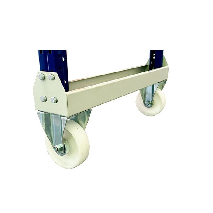 mobile storage longspan shelving rack castors