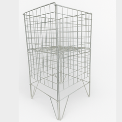 Silver Dump Bin Basket Square (42cm)