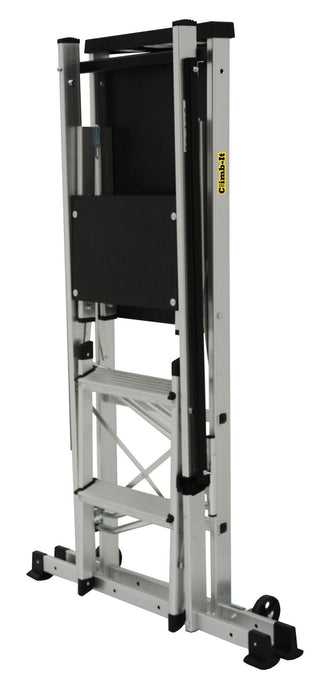 Climb-It Folding Access Work Platforms with Steps, 2-Tread, Filstorage