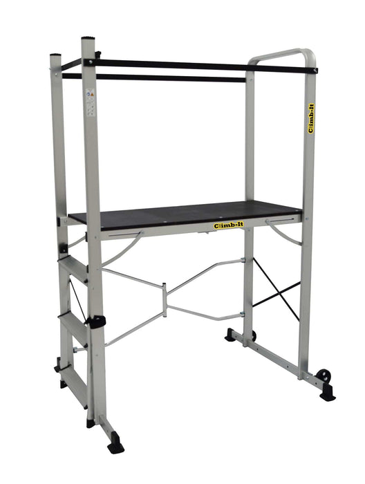 Climb-It Folding Access Work Platforms with Steps, 2-Tread, Filstorage